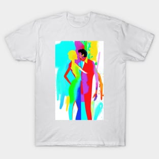 Funky Sexy Colorful Hippie Popculture Couple T-Shirt